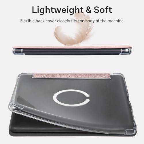 Image of CoBak Magnetic Case for 7 inch Kindle Paperwhite 12th Gen 2024 and Kindle Colorsoft - Compatible with iPhone MagSafe, for Samsung /Belkin /Anker Wireless Charging Pads, Clear Back Cover, Auto Sleep Wake