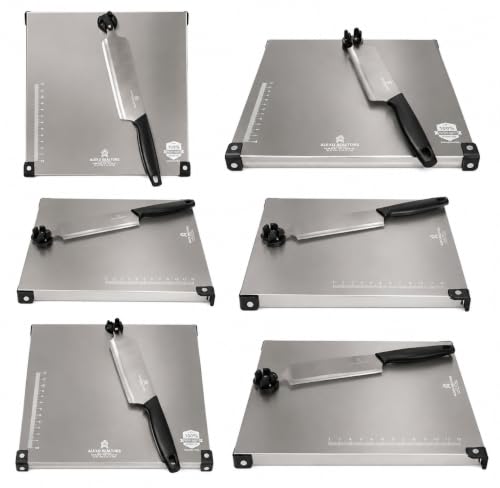 ALEXO REALTORS Stainless Steel Cutting Board with Knife - Image 4