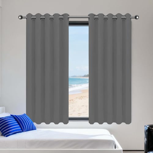 Rideau à oeillets 240 x 350 cm en polyester lavable pour une occultation totale - 2
