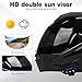 Motorcycle Bluetooth Modular Helmet, DOT Approved Dual Visor Full Face Flip Up Bluetooth Integrated Motorcycle Helmet for Adults Men and Women (Bright Black,Medium)