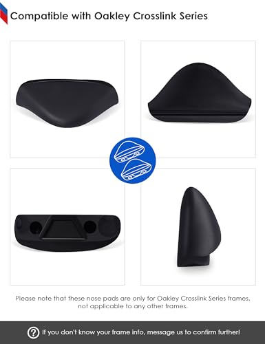 BlazerBuck Ersatz-Nasenpolster für Oakley Crosslink PRO Sweep Pitch Glas – Schwarz