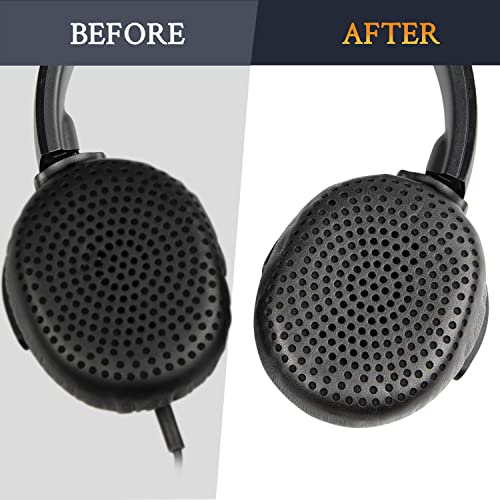 Image of SOULWIT Earpads Replacement for Skullcandy Riff, Riff2 Wired /Wireless On-Ear Headphones, Ear Pads Cushions with Softer Leather, Noise Isolation Foam (Black)