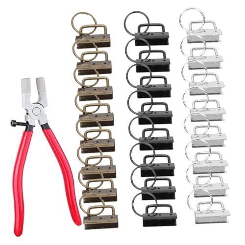 Kit porte-clés en fer ORFOFE avec pinces à queue 32mm pour DIY et bricolage - 2