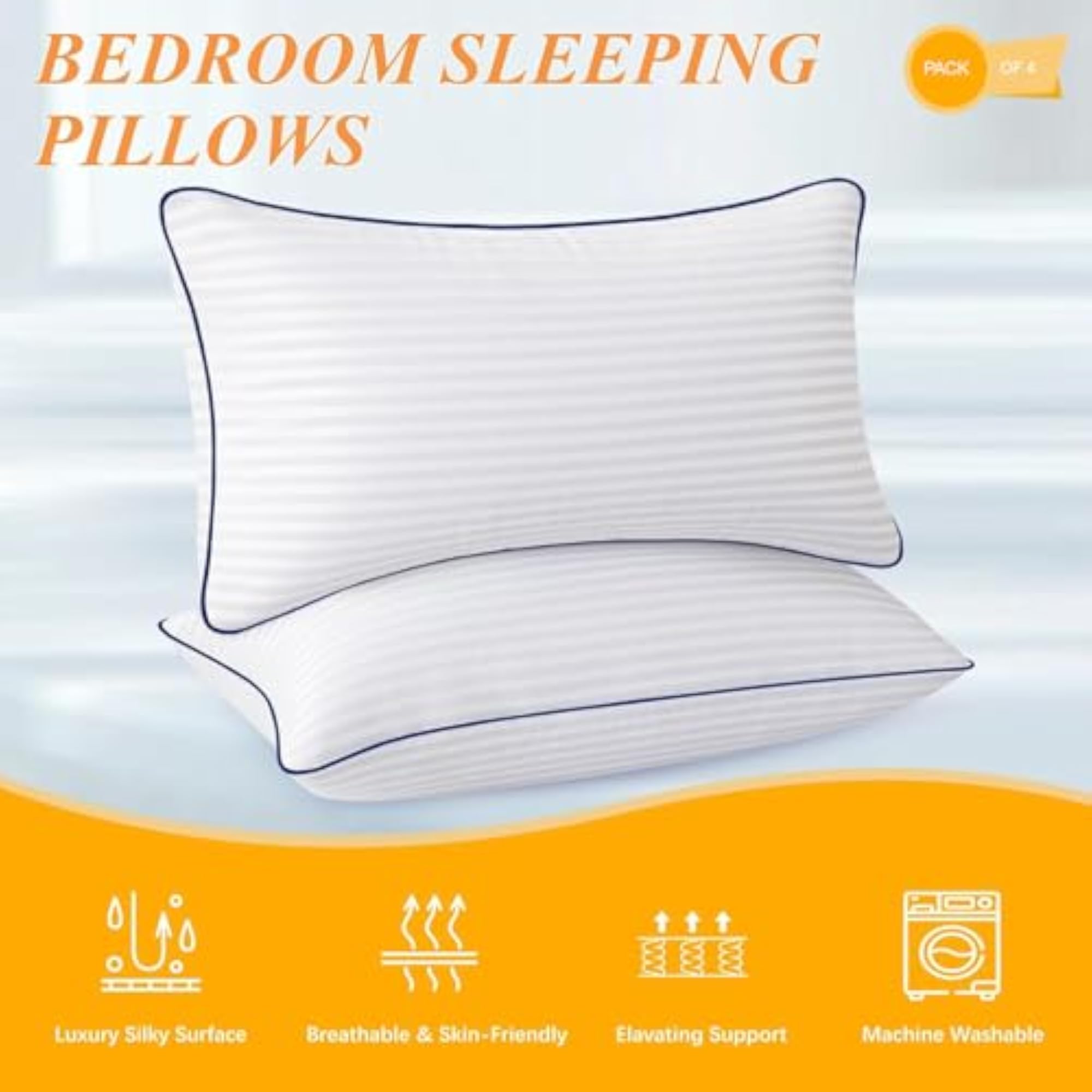 Luxury Pillow Standard Cool Breathable Bed Pillows for Sleeping