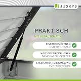 Juskys Metall Aufbewahrungsbox Limani 380 Liter - Outdoor Box - wasserdicht, abschließbar - Gartenbox, Auflagenbox, Kissenbox für Garten Anthrazit