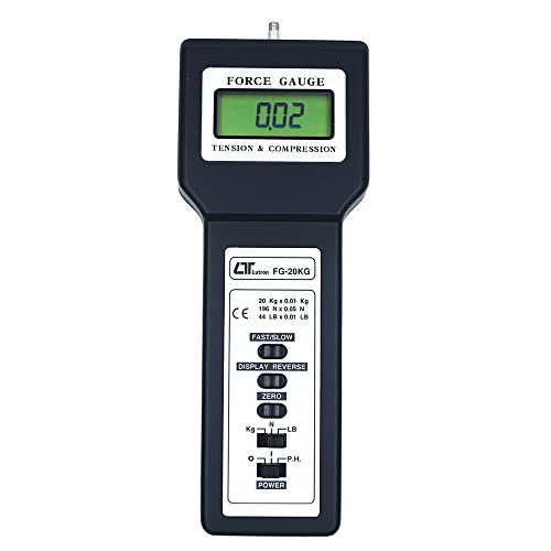 Image of Electronic Digital Force Gauge (Range: 20Kg) for Tension Spring | Peel Testing | Push Pull Force Gauge | Compression Spring | Alongwith Factory Calibration Certificate | Model: FG- 20KG