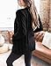 MEROKEETY Women's Long Sleeve Cable Knit Sweater Open Front Cardigan Button Loose Outerwear Black