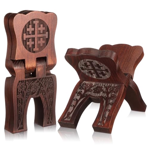 Cinnvoice Collapsable Pinewood Prayer Bible Book Stand Wooden Book Holder