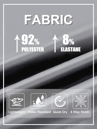 Men's Lightweight Hiking Pants Elastic Waist Water Resistant Quick-Dry Sweatpants for Running Traveling Outdoor Work Lightgrey 343