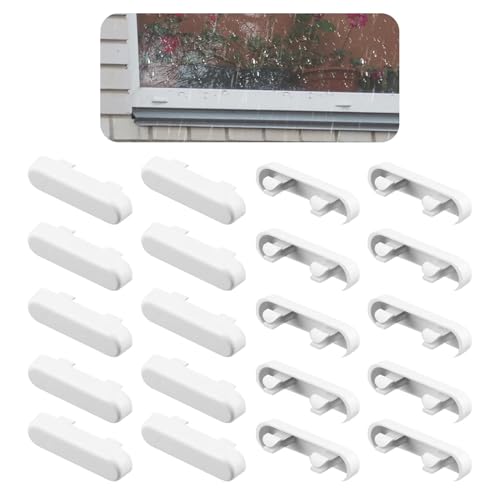 Shoyisenka - Shoyisenka 20 Pcs Weep Hole Covers, Window Drainage Cover Caps, Drainage Caps, Window Sill End Caps, Windows Sill Cover Hole Suitable for UPVC Window Fittings (White) - -23%