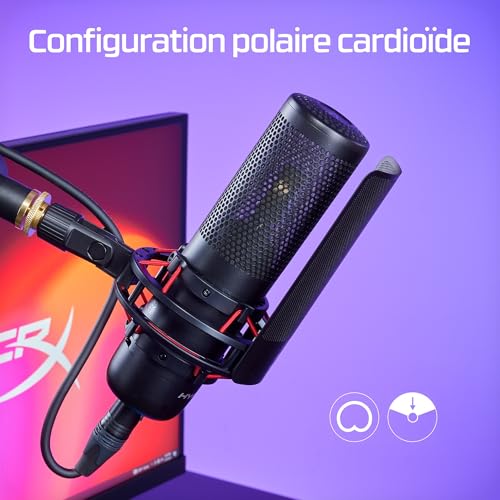 HyperX ProCast – Micro avec condensateur à grand diaphragme, connexion XLR