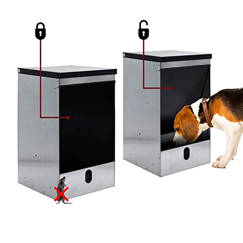 FINCA CASAREJO Selbstbedienungs-Futterhaus für Hunde - Selbstbedienungs-Futterhaus - Nagetierfutterspender - Kapazität 20 Kg - Beutelspender kostenlos