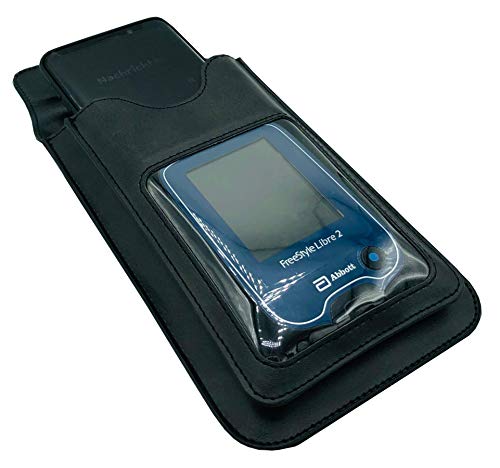 SEWAS Diabetic Care, Freestyle Libre 2 & Smartphone Duo - Funda para colgar, con trabilla para cinturón y ventana