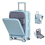 Sea choice Front Opening Luggage Suitcase Laptop Compartment PC Hard Shell Suitcase Top Opening Luggage Suitcase with USB Port Cupholder TSA Lock 4 Wheels