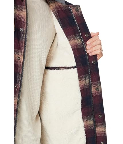 Image of Levi's mens Plaid Sherpa Lined Hooded Shirt Jacket (Regular & Big & Tall Sizes)