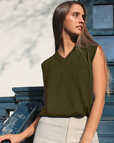 Image of TINKUY Peru Women's Alpaca Wool V-Neck Sweater Vest - Soft Knitted Pullover - Authentic Peruvian Wool - Sizes S-2XL