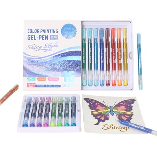 ドローイングカラージェルペン - ドローイングスクラップブッキングジェルペン 色付き、大人用ぬりえジェルペン | 1mm 滑らかな書き味 ジャーナリング 大人 子供 塗り絵鉛筆 学生、教師用