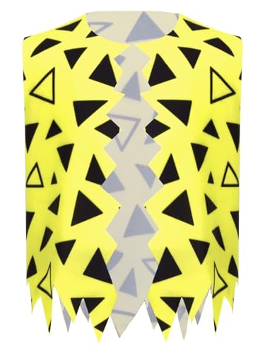 Boys Kids Jagged Trim Tank Top Waistcoat Stone Age Primitive Caveman Vest for Stage Performance