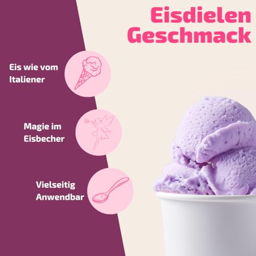 Flieder Fee Eispaste Aroma für Klein und Groß Eis Desserts Pralinen Zum Verfeinern von leckerem Eis Getränke Kuchen Kekse Tortencremes Eiscremes Inhalt 250 g – Bild 3