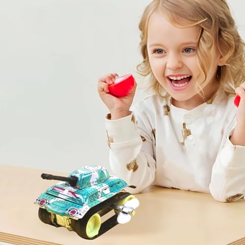 Brinquedo de Tanque de Corda Nostálgico, Modelo de Veículo retrô Clássico, Carro de Brinquedo Com Ma
