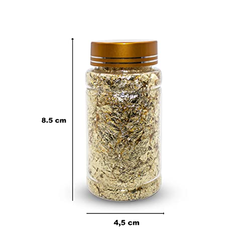 Kit 3 Folhas de Ouro Dourado Prata Bronze Decoração Encapsulamento de Unha
