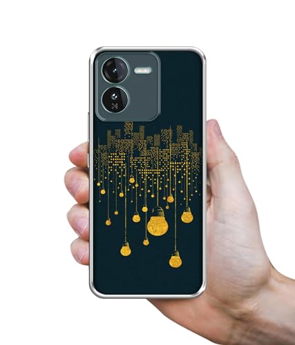 Image of City Light Pattern Design Printed Silicon Soft TPU Back Case Cover for iQOO Z9 5G, Multi Colour