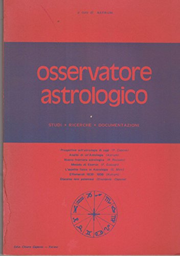  Osservatore astrologico: studi ricerche documentazioni