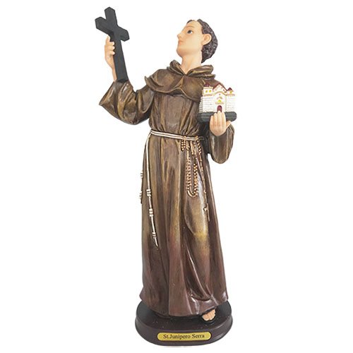 Estatua de San Junípero Serra 30 cm miniatura 2