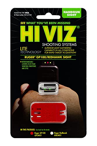 Hiviz Gplw01 Ruger Gp100 Interchangeable Litewave Front Handgun Sight Green, Red, White, One Size #TOP1