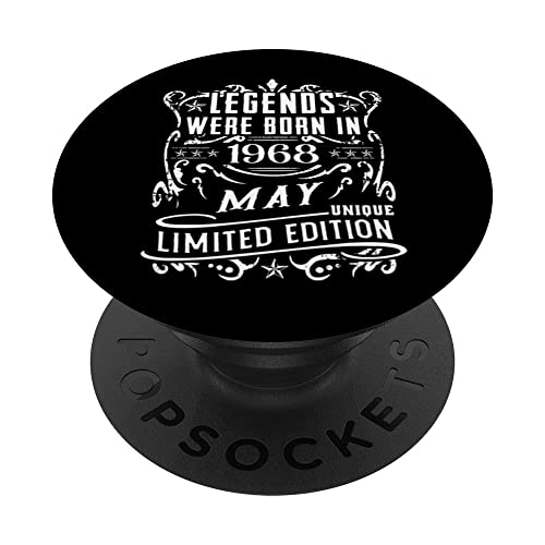 Cumpleaños Mayo 1968 Edición Limitada Regalo Legend May PopSockets PopGrip Intercambiable