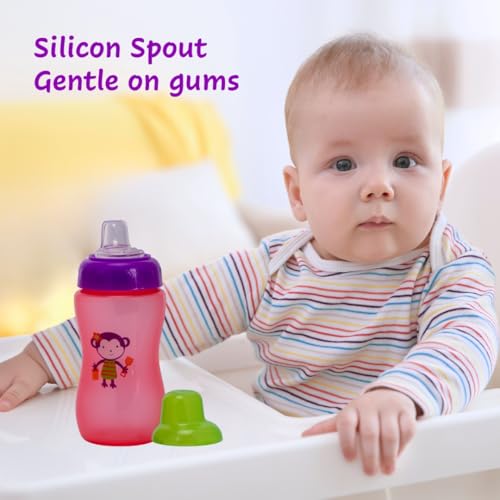 Image of Adore Spouty Silicon Soft Spout Sipper with Hood 270ml (Pink)