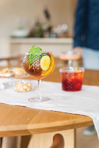 Zafferano Veneziano Set di 4 Verres Mixology Balloon 52 cl in Verre Sonore Supérieur Soufflé à la Bouche, Transparent pour Cocktail Gin Tonic Design Premium - 5