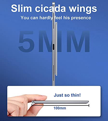 Image of Invisible Tablet Holder 2Pack Mini iPad Kickstand Upgrade Aluminum Desk Stand Multi-Angle Adjustable Foldable Pocket Compatible with iPad Air /Pro, Kindle, Sliver