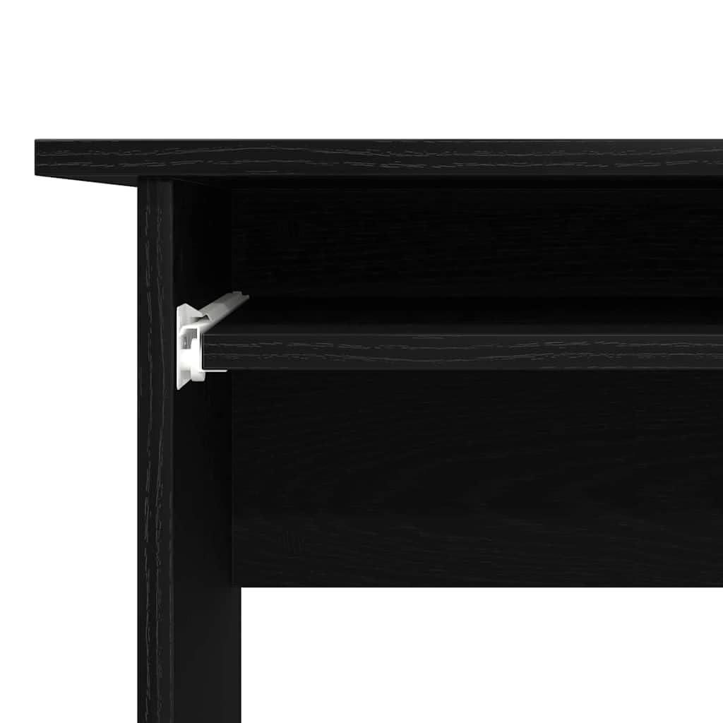 Escritorio esquinero de madera de roble negro, 120 x 140 x 75 cm, mesa de oficina compacta para oficina en casa y estudiantes, mesa de trabajo moderna con amplia superficie de trabajo