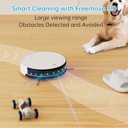 Image of OKP Robot Vacuum Cleaner, Tangle-Free, Super Thin, Low Noise, Powerful Suction, Cleaning Schedules, Self-Charging, Robotic Vacuums with Wi-Fi /App /Alexa Control, Ideal for Pet Hair Carpets Hard Floors