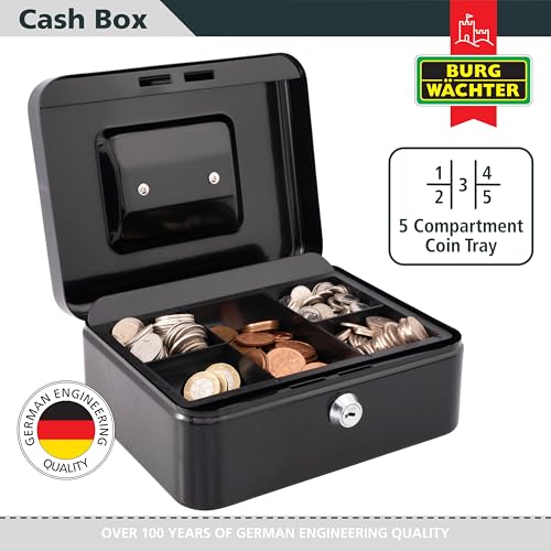 Burg-Wächter CB03GR Geld 5025 Geldkassette, Schwarz, 25,4 cm (10 Zoll) – Ansicht 2