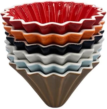 Miniatura 8 de Goodening Taza de filtro de origami, cafetera de cerámica para verter sobre café, gotero no eléctrico, cafetera manual fácil, tazas individuales de