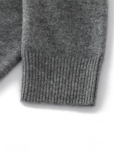 Men's Casual V-Neck Cashmere Cardigan Sweater Winter Cable Knit Open Front Sweater4