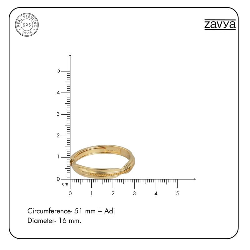 Women's 925 Sterling Silver Gorgeous Plated Adjustable Ring