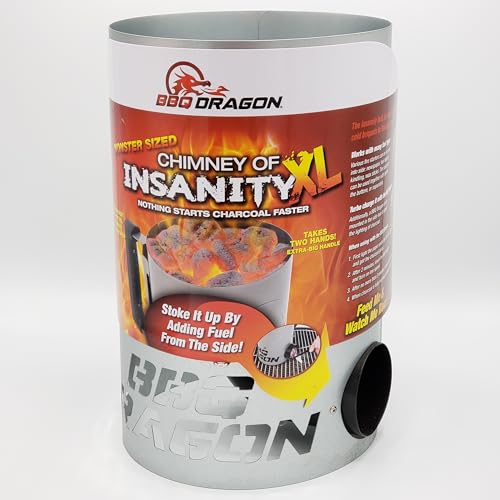 BBQ Dragon XL Charcoal Chimney Starter - Fast & Safe Burner