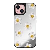 CASETiFY Magsafe 対応ミラー iPhone 15 ケース [反射性 / 1.5mからの落下試験をクリア / Magsafe に対応] - Daisy by Katie-s Collective - シルバー (ブラックバンパー)