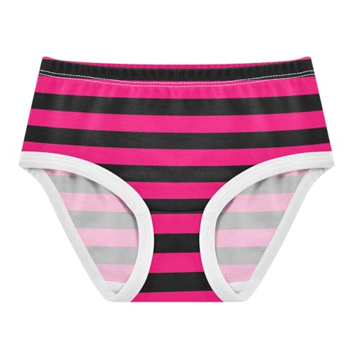Black Dark Pink Stripe Toddler Girls's Underwear 2T - Main Image