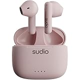 SUDIO A1 (キャンディーピンク) ワイヤレスイヤホン インナーイヤー型 (Bluetooth5.3 / マイク付き/iOS Android 対応 / IPX4レベル 防水設計) タイプC 国内正規品