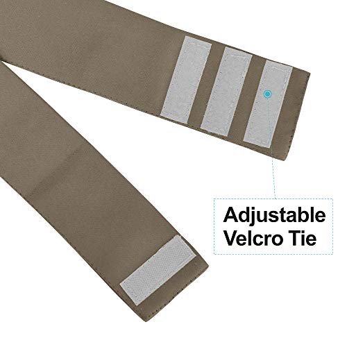Deconovo Blackout Dual Rod Pocket Curtains - Thermal Insualated French Door Window Curtain Drapes For Bedroom With Tieback (25X40 In, Khaki, 1 Panel) #TOP6