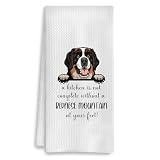 Bernese Mountain Dog Kitchen Towels, Bernese Mountain Dog Gifts, Dogs Mom Gifts, Dogs Kitchen Bathroom Decor, 16x24 Inches