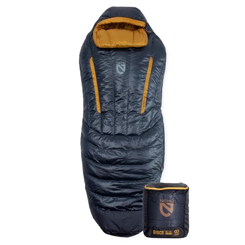 NEMO Equipment Disco Mens & Womens Endless Promise Down Sleeping Bag - Ombre Blue - Mens 15F/Regular Wide