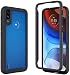 Produktbild DOINK Allround-Schutz Handyhülle für Motorola Moto E7 Power / E7i Power, [Doppelschicht Hybrid] [360° Stoßfest] [Transparent] PC + TPU Hülle Case - Schwarz