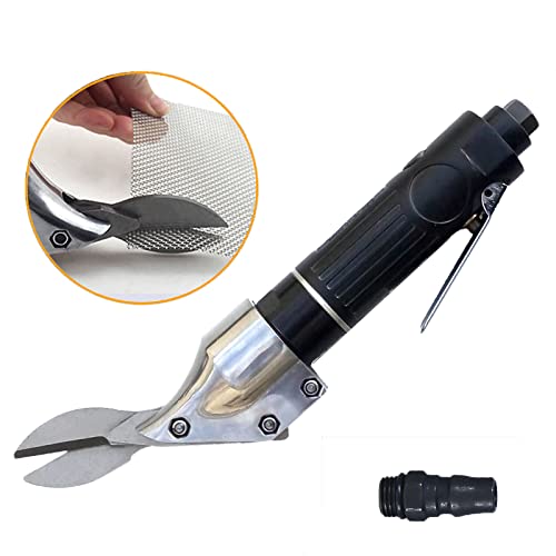 1/4in Air Shears, Pneumatic Metal Shear Cutter and Scissor Cutting Air Power Tool for Metal Sheet Diamond Mesh Iron Stainless Steel Plate,Free-Speed: 2,500