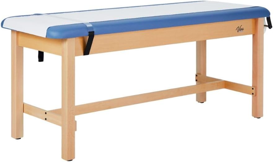 Vivacomfort Aristo H-Brace Flat Treatment Table, 500 lbs Weight Capacity, Blue
