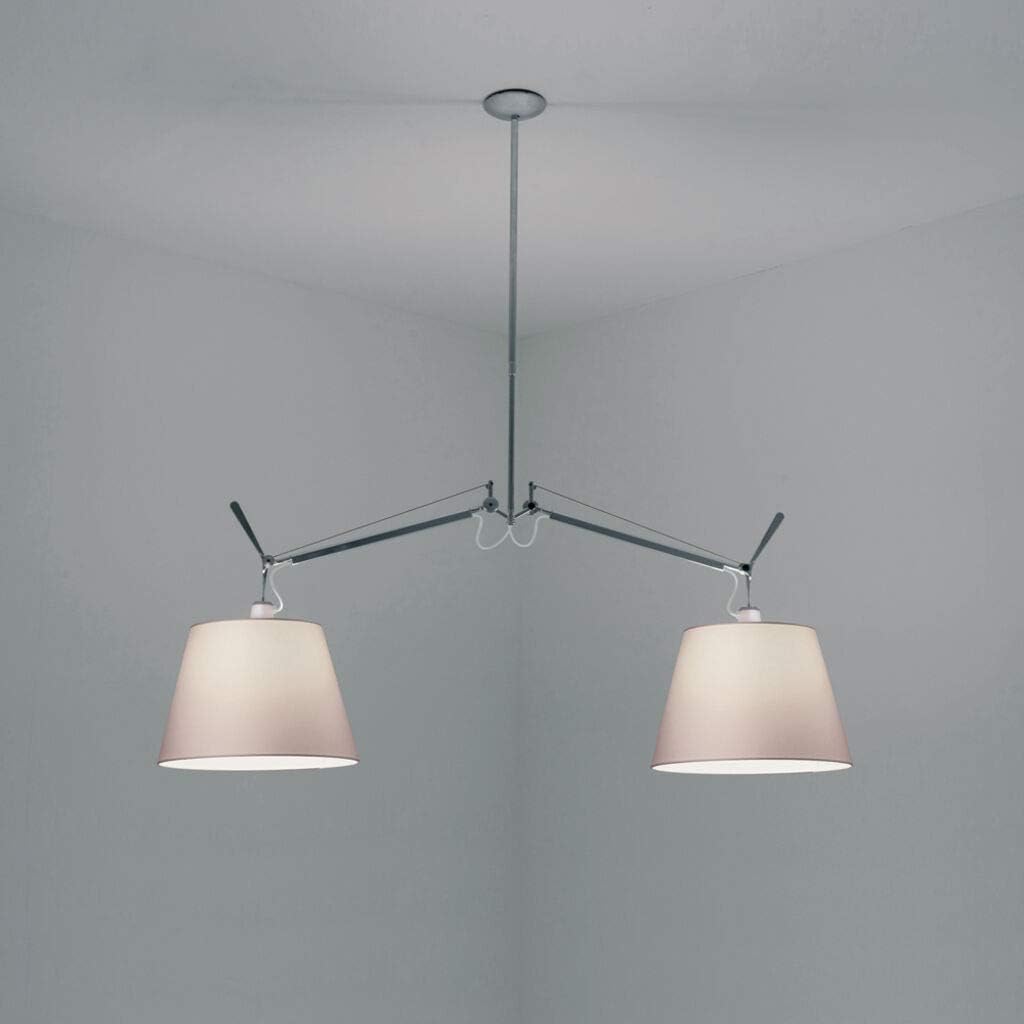 Artemide Tolomeo Double Shade Parchment Diffuser Suspension Lamp | 12"